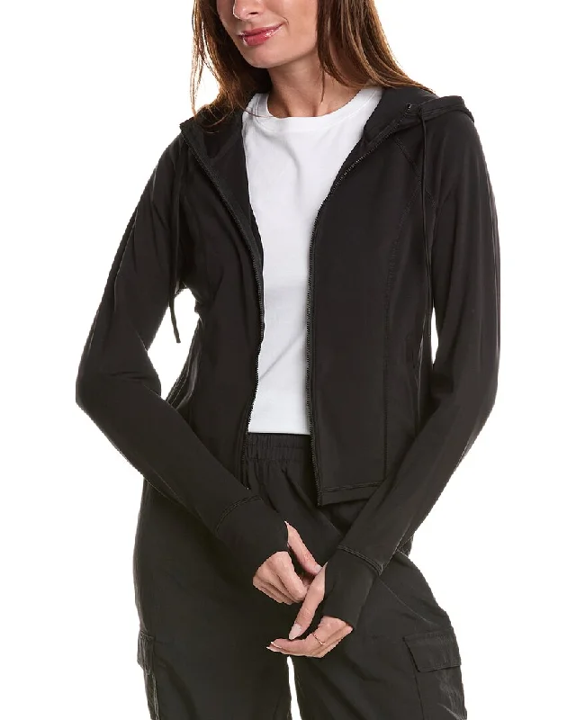 Breathable Yoga Shorts for Everyday -Spiritual Gangster Warm Core Zip Hood Jacket