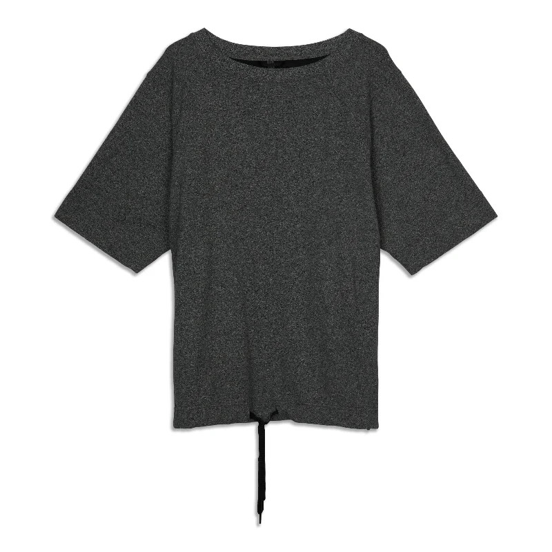 Yoga Tops for Relaxation and Stretching -Split Short Sleeve Shirt - Resale