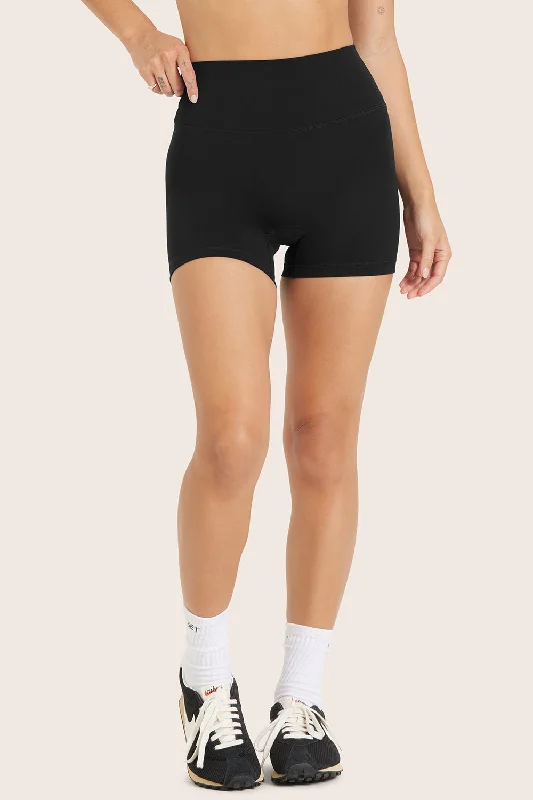 Soft Fit Yoga Shorts -SPORTBODY® BIKE SHORTS - ONYX