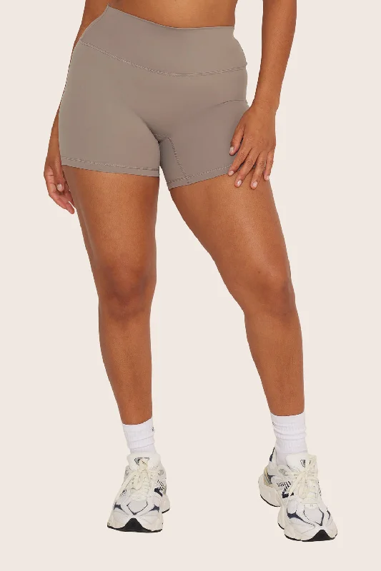 Breathable Yoga Shorts for Flexibility -SPORTBODY® BIKE SHORTS - STONE