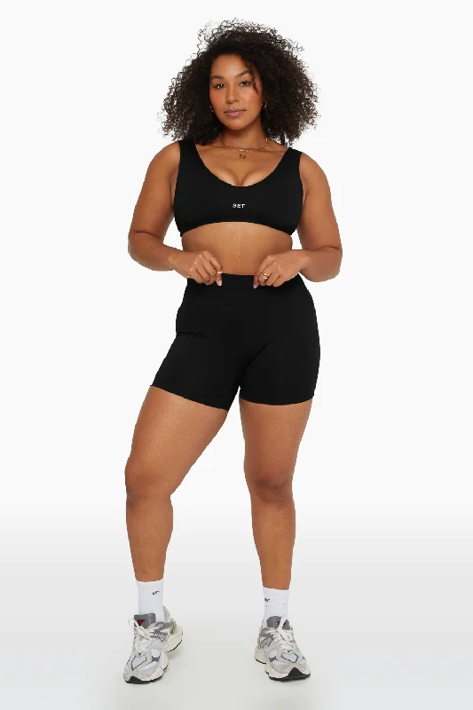 Yoga Shorts for Mobility and Comfort -SPORTBODY® BIKE SHORTS 1.0 - ONYX