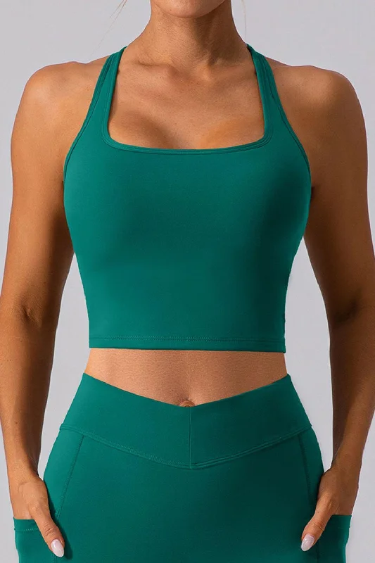 Seamless Yoga Tops for Comfort and Fit -UrbanSquare Racerback Crop Top