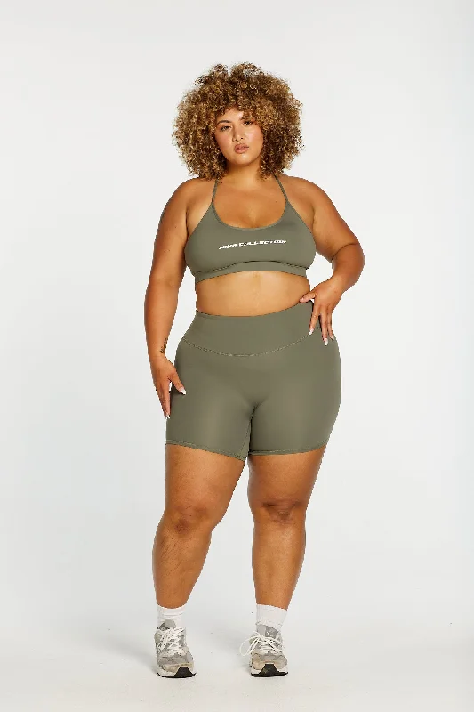 Yoga Shorts for Core Strength and Flexibility -STAPLE MID SHORT SAGE