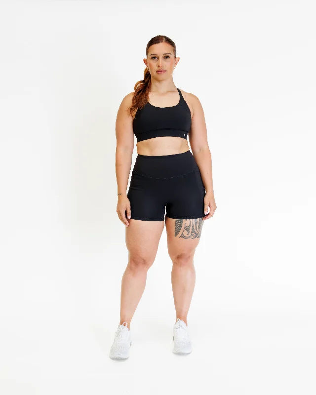 Yoga Shorts for Endurance and Flexibility -STAPLE W/ POCKET SHORT SHORT ONYX