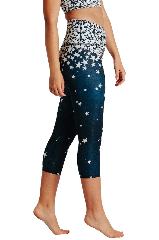 Performance Yoga Pants for Strength -Star Struck Printed Yoga Crops