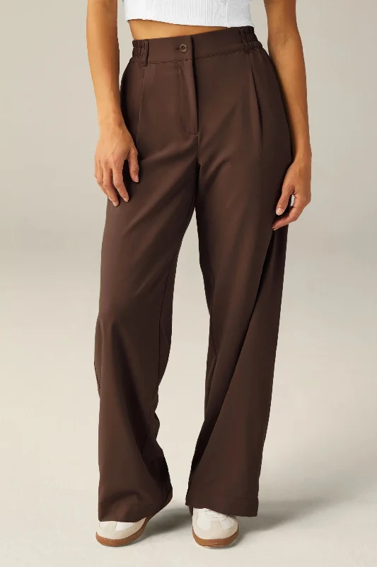 Yoga Shorts for Core Training -Status Wide Leg Trousers - Espresso *Restocks in November Yoga Shorts for Core Training -Status Wide Leg Trousers - Espresso *Restocks in November