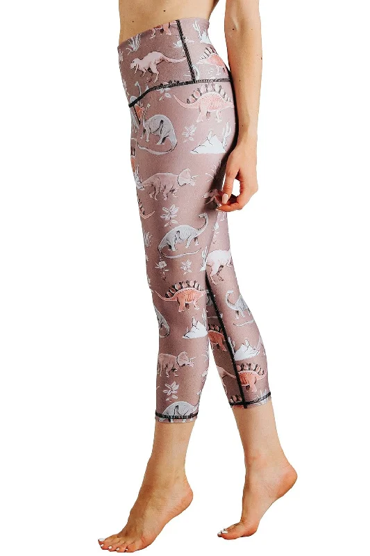 Full-Waist Yoga Pants -Stokasaurus Printed Yoga Crops