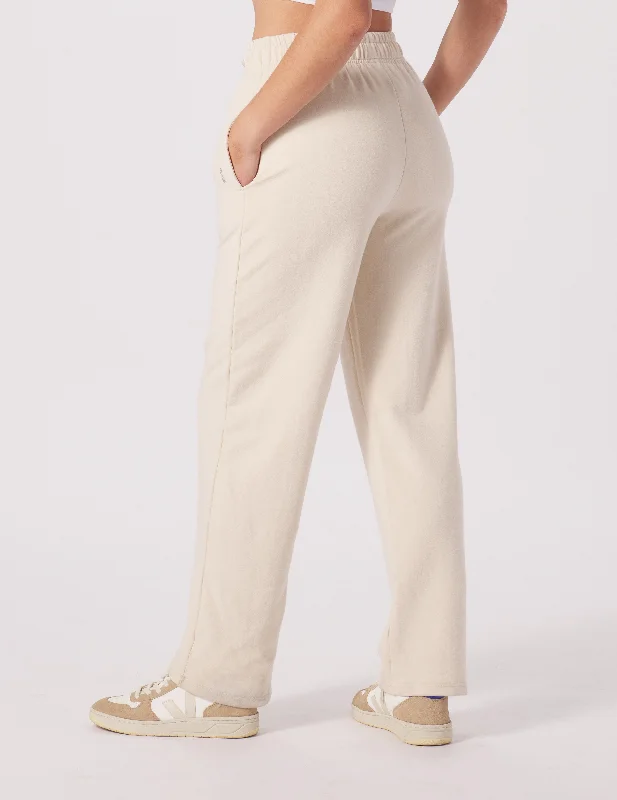 Yoga Pants for Comfort and Style -Straight Leg Sweatpant: Oatmilk