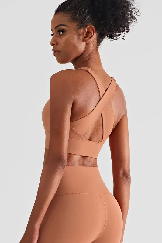 Yoga Bar with Adaptogens for Stress Relief -Crossover Sports Bra Medium Support