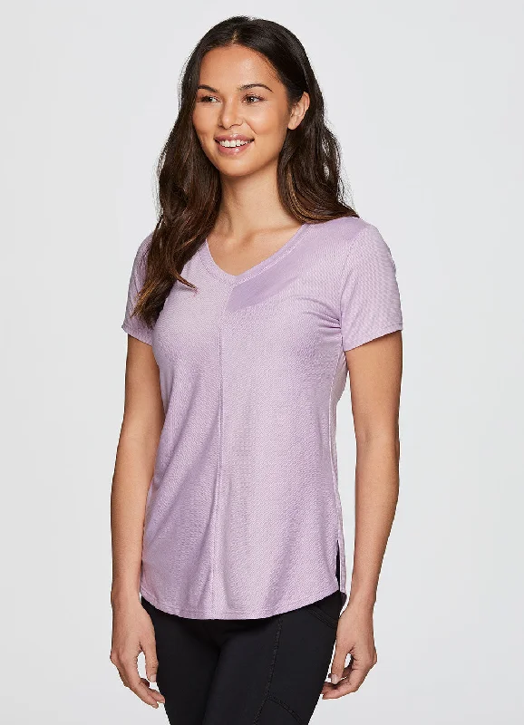 Yoga Tops for Balance and Flexibility -Stratus Super Soft Bias Tee