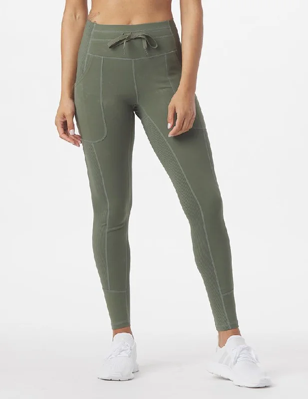 Yoga Pants for Building Muscle Strength -Street Legging: Moss