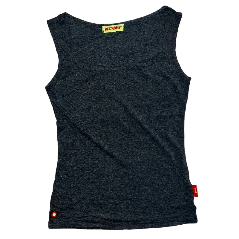 High Neck Yoga Tops for Comfort -Strength Bamboo Tank Top - Heather Gray