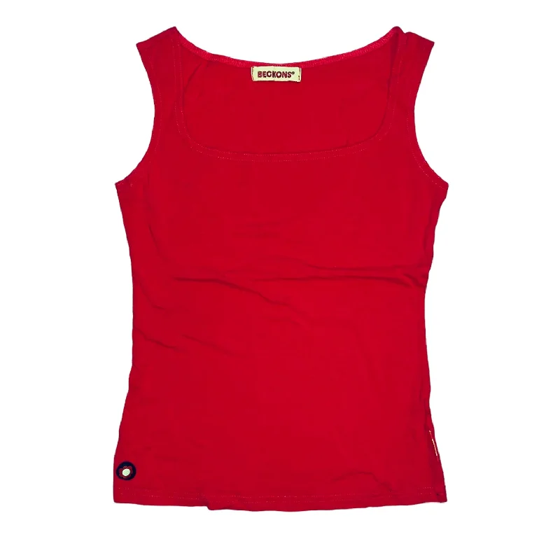 Yoga Tops for Enhanced Movement -Strength Bamboo Tank Top - Red
