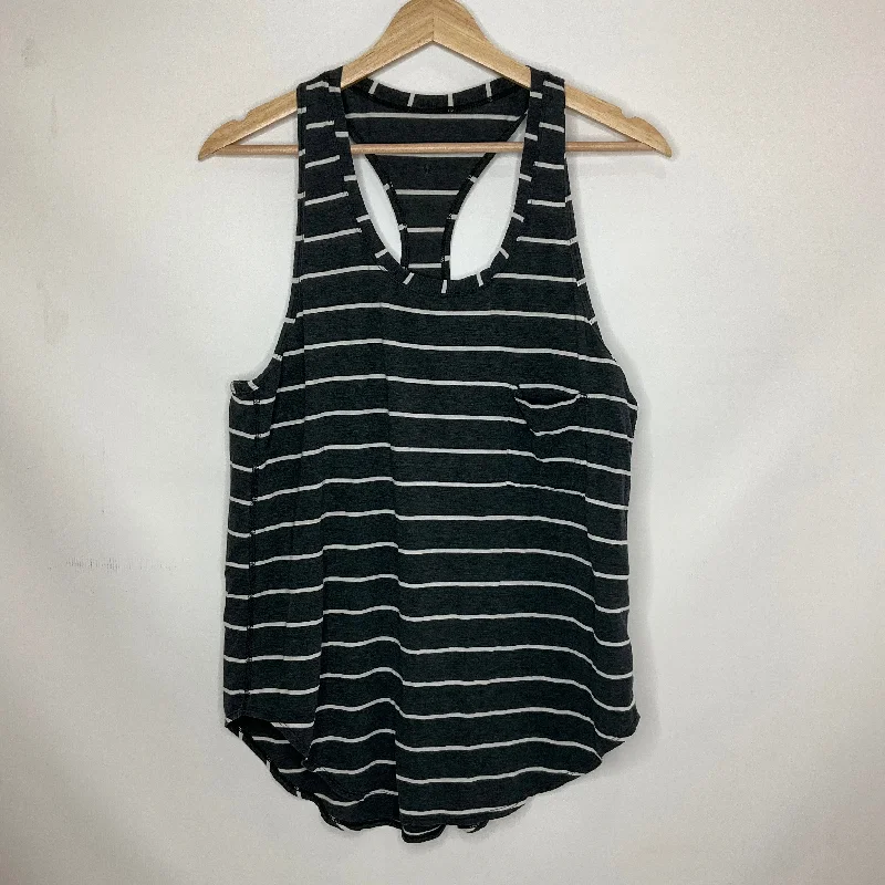 Yoga Tops for High Support and Comfort -Striped Pattern Athletic Tank Top Lululemon, Size 8