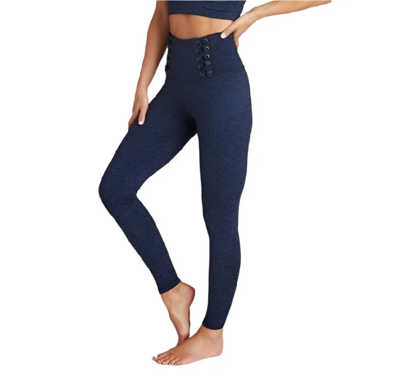Yoga Shorts for Endurance and Flexibility -Strut-This Max Ankle Navy Heather