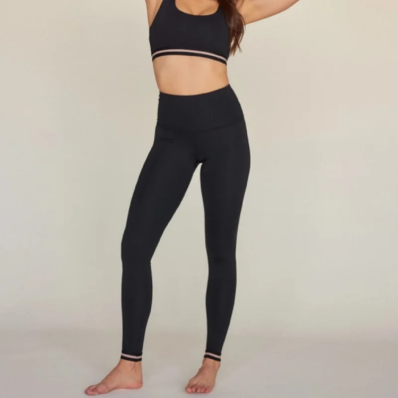 Yoga Pants for Stretch and Flexibility -Zoe Ankle Black/Nude Leggings