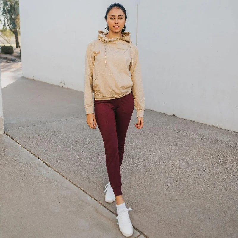 Yoga Pants for Daily Stretching -Studio Skin Joggers - Mulberry