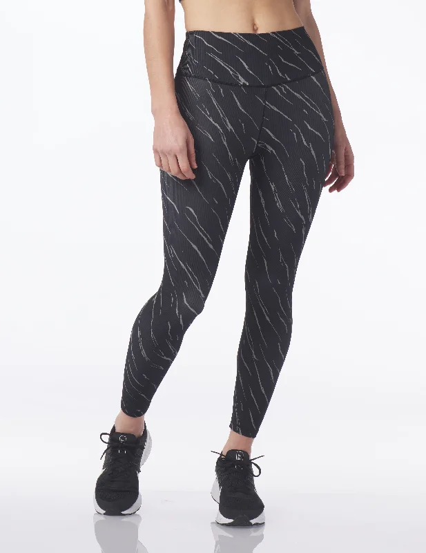 Yoga Pants for Strength Training -Sultry 7/8 Legging: Black Streaking Tiger