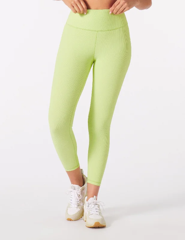 Comfortable Full-Length Yoga Pants for Stretching -Sultry 7/8 Legging: Honey Dew