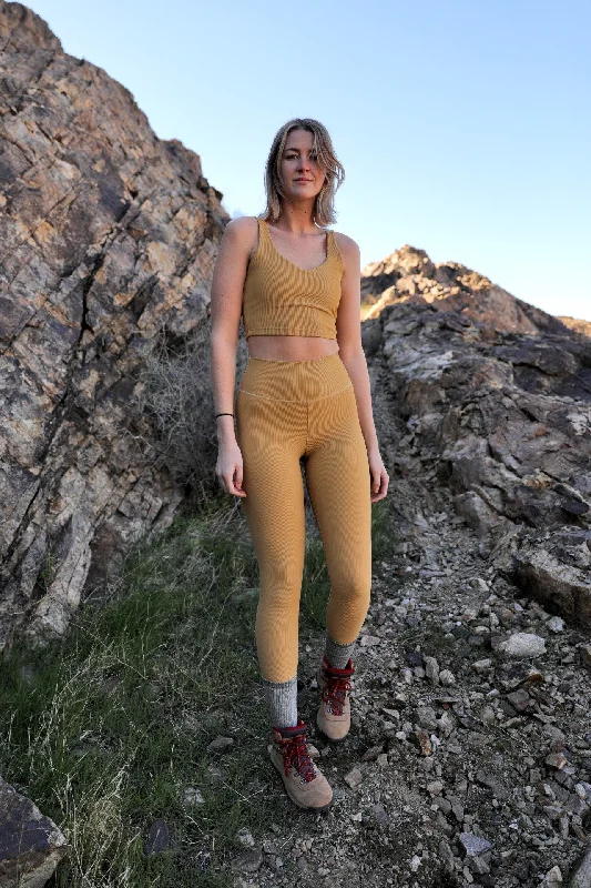 Yoga Shorts for Performance and Comfort -Sultry 7/8 Leggings - Dijon