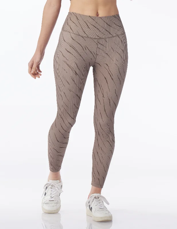 Yoga Pants for Hot Yoga -Sultry 7/8 Legging: Mocha/Espresso Streaking Tiger