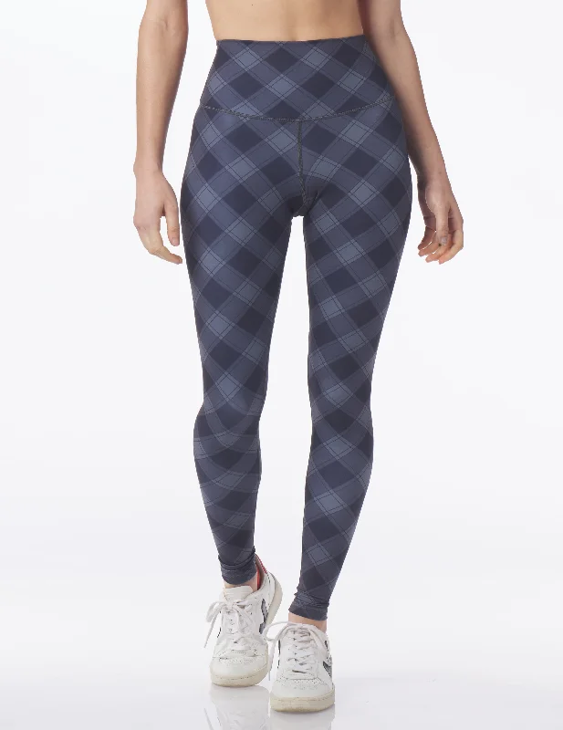 Breathable Leggings for Yoga -Sultry Legging: Black Buffalo Plaid