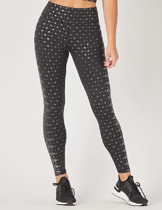 Premium Quality Yoga Pants for All Practices -Sultry Legging Print: Black Gloss Wildflower Lace Premium Quality Yoga Pants for All Practices -Sultry Legging Print: Black Gloss Wildflower Lace