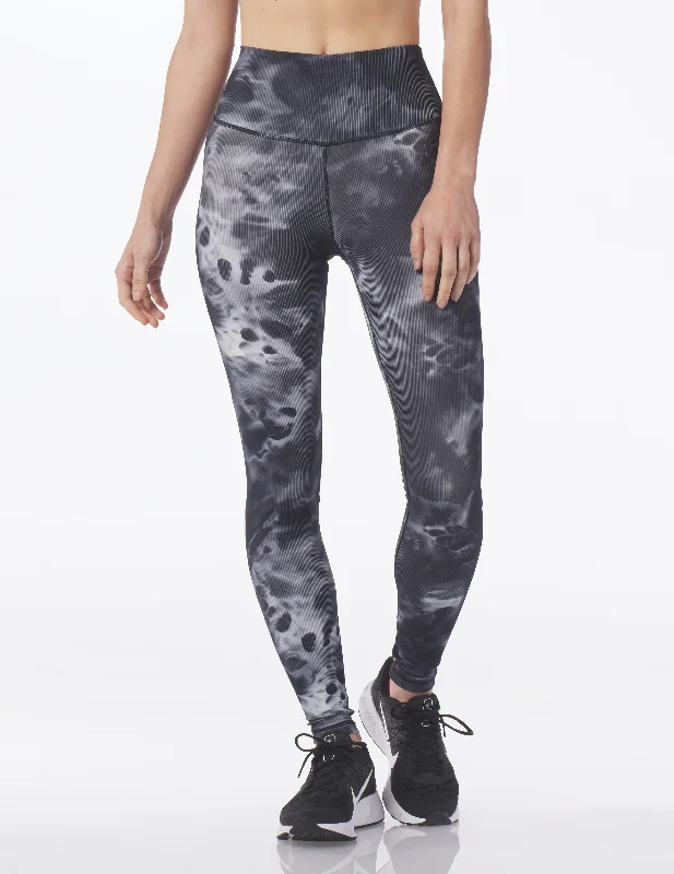 Yoga Pants with High Waist -Sultry Legging: Black Lava Dye