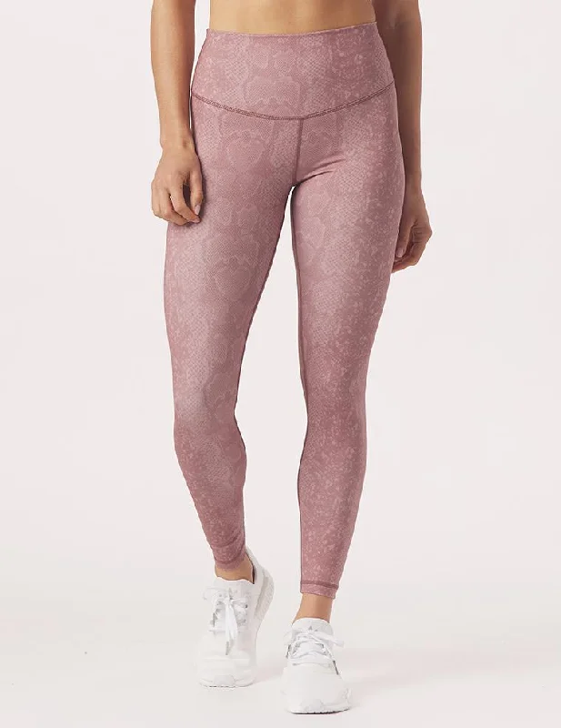 Yoga Pants with Custom Fit -Sultry Legging Print: Lavender Bark Snake