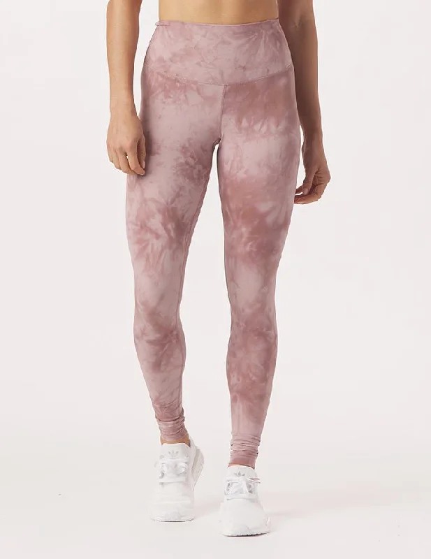 Soft, Compression Yoga Pants -Sultry Legging: Lavender Bark Tie-Dye