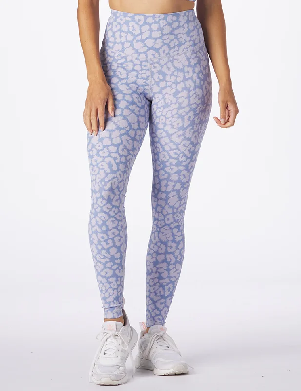 Affordable Yoga Pants for Comfort -Sultry Legging Print: Lilac Leopard