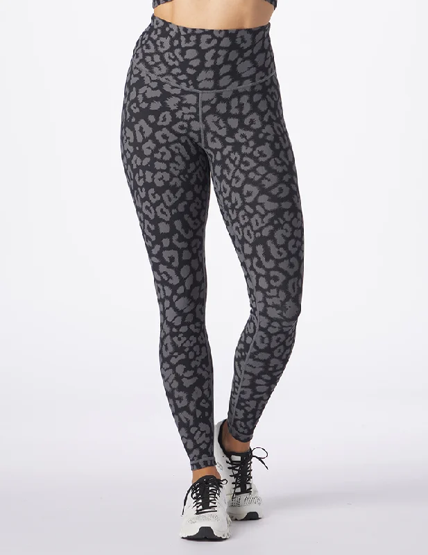 Yoga Pants for Stretching and Poses -Sultry Legging Print: Black Leopard