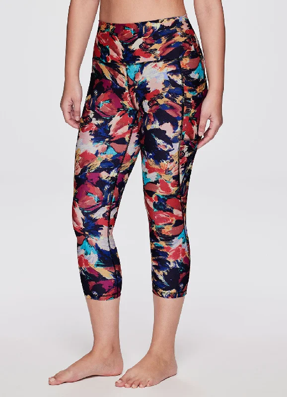 Yoga Pants for Comfort and Support -Summer Blossom Super Soft Capri