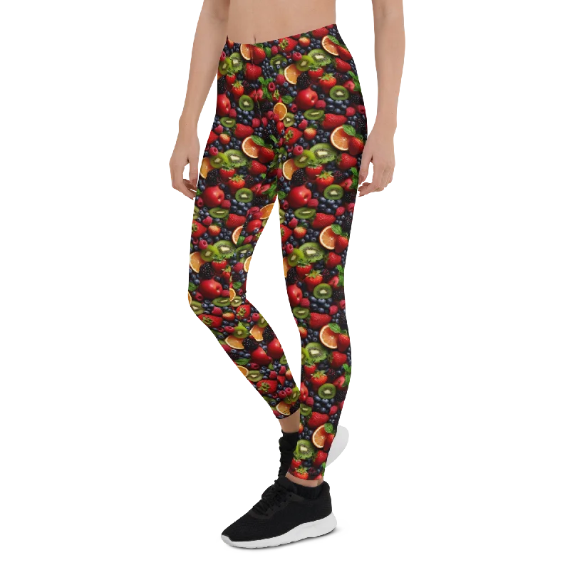 Comfortable Yoga Pants with Smooth Fit -Summer Fruit Leggings