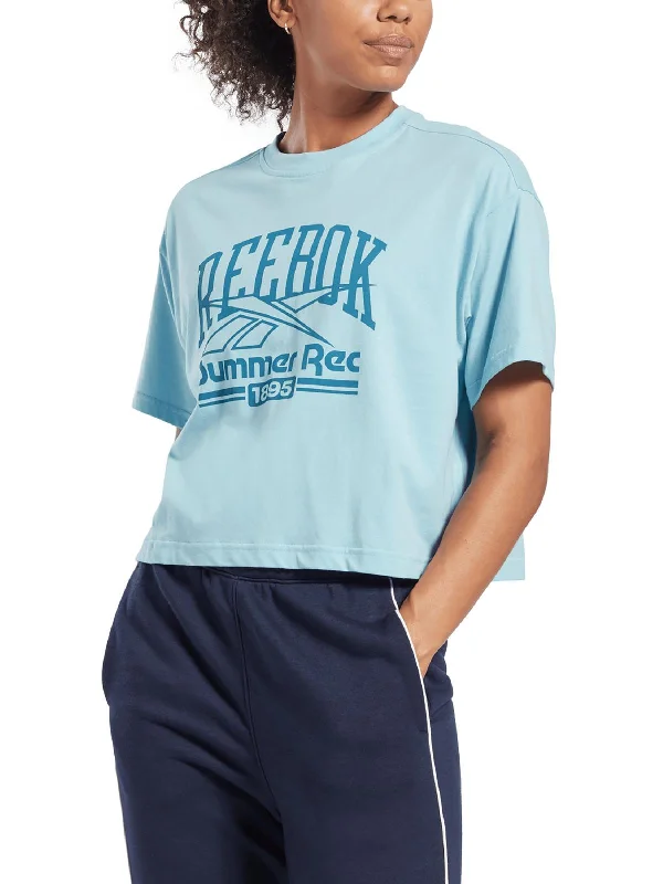 Yoga Tops for Increased Flexibility -Summer Rec 1895 Womens Graphic Crewneck Shirts & Tops