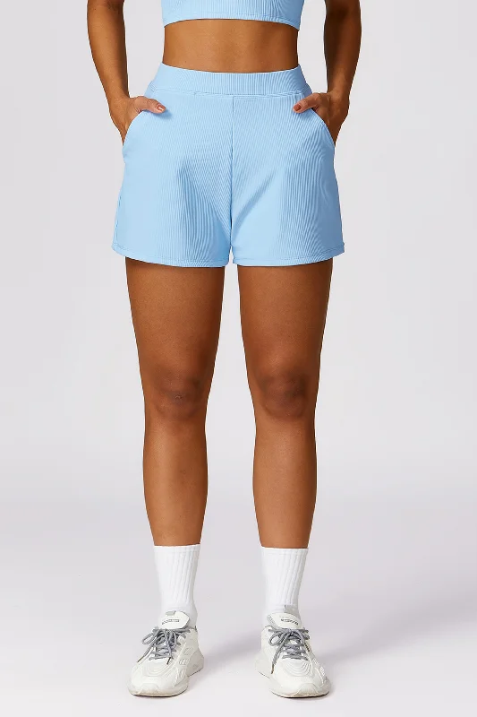 Yoga Shorts for Flexibility and Recovery Training -Summer Ribbed Short