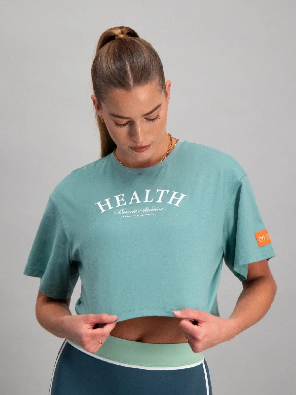 Yoga Tops for Seamless Movement -Sunday Baby Tee - Green
