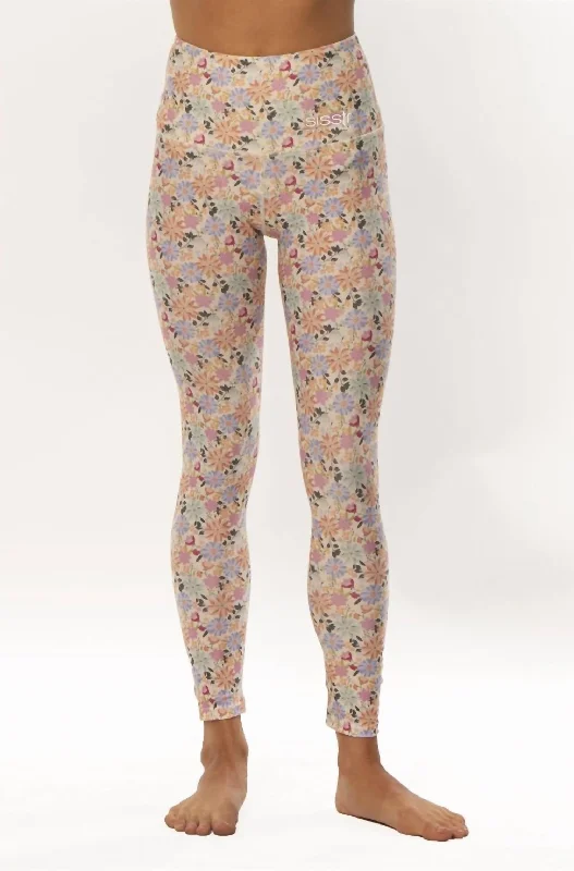 Yoga Shorts for High-Performance Workouts -Sunshine Meadows Pant In Sea Salt
