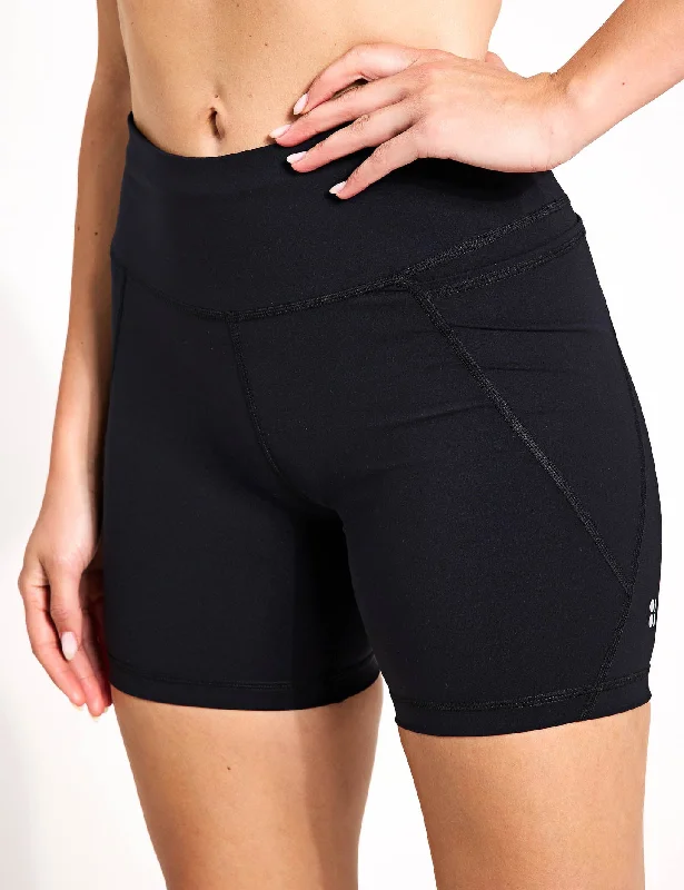 Yoga Shorts for Sports and Yoga -Power 6" Cycling Shorts - Black