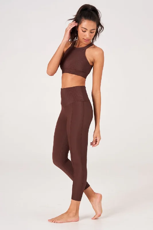 Yoga Pants for Stretch and Power -SWEETHEART LEGGINGS - CHOCOLATE