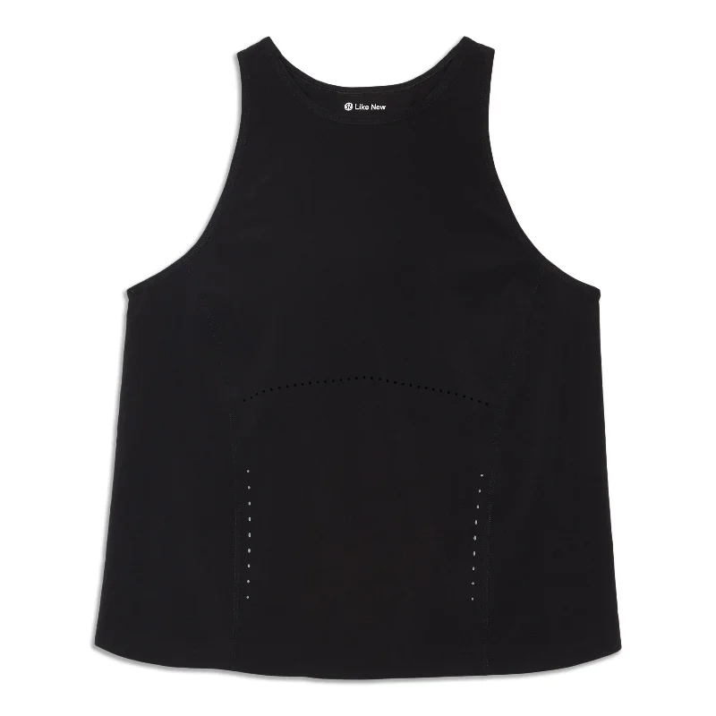 High-Neck Yoga Tops for Yoga Practice -Swift Ventilated Racerback Running Tank Top - Resale