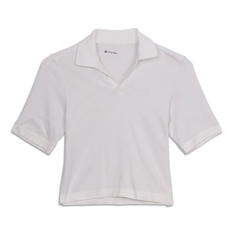 Comfortable Yoga Tops for Every Workout -Swiftly Tech Relaxed-Fit Polo Shirt - Resale