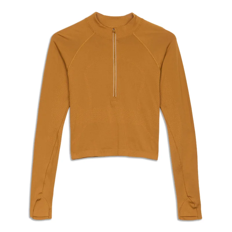Yoga Tops for Increased Flexibility -Swiftly Tech Zip Long Sleeve Shirt - Resale