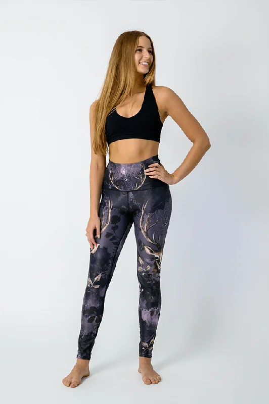 Yoga Pants for Power Yoga -Symbiosis Printed Yoga Leggings