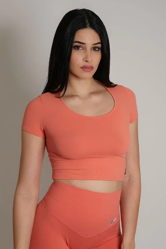 Yoga Tops with Flexible Fit -T-Shirt Crop Top Frida Corallo