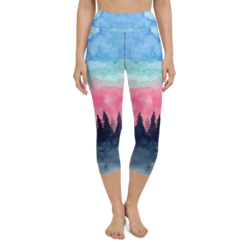 Yoga Pants for Intense Practice -Tada High Waist Yoga Capri Leggings