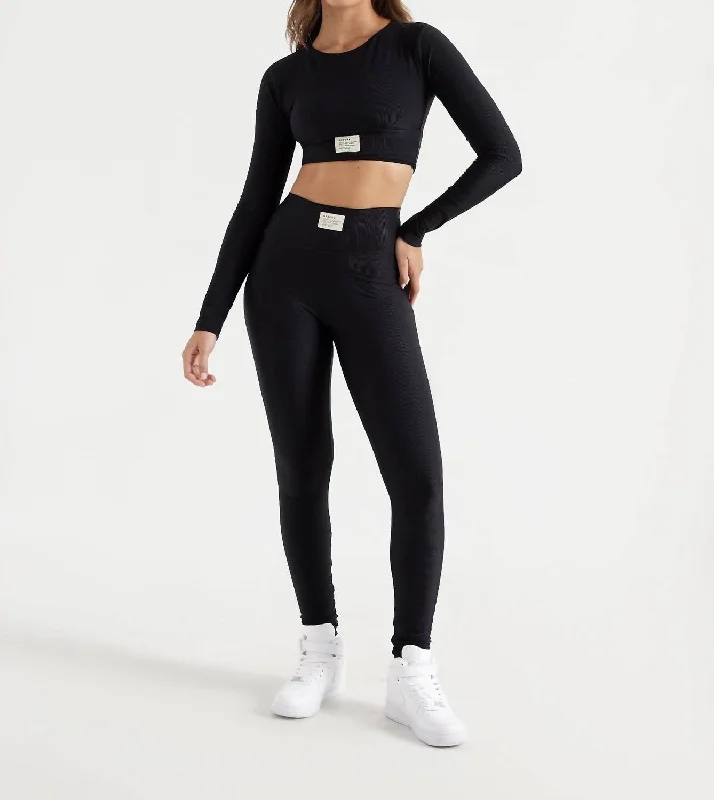 Women's Yoga Shorts for Flexibility -Tania Legging In Black