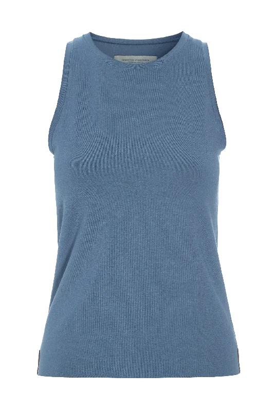 Yoga Tops for Flexibility and Strength Training -TANK TOP - 96087 - DUSTY BLUE