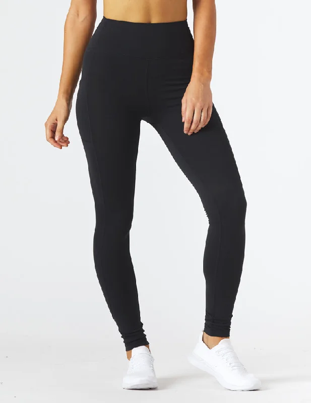 Yoga Pants for Better Posture -Taper Legging: Black