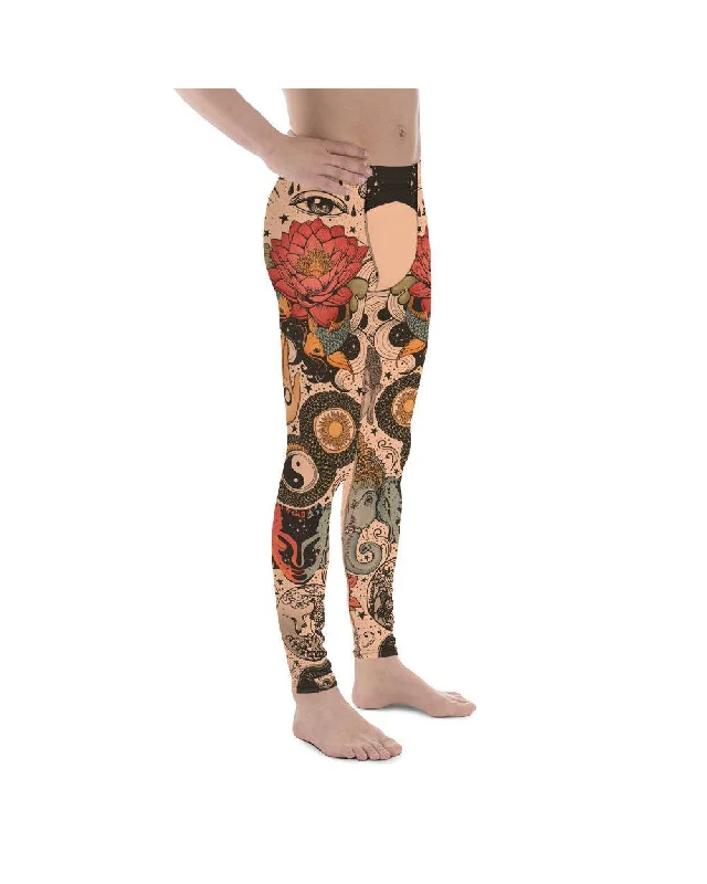 Soft, Compression Yoga Pants -Tattooed Lotus Meggings